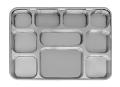 Disposable 10 compartments Silver Party Tray/ Thali/ Plates - 200  Pack  